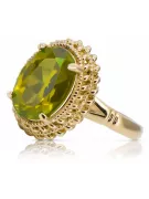 Ring Gelber Peridot 14 Karat Gelbgold Vintage vrc068y